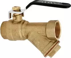 Hydroland Titano rutulinis vožtuvas su šlaitu filtru ir 3 / 4 "veržlės ir veržlės spyna (ZKWF-PP- 20)