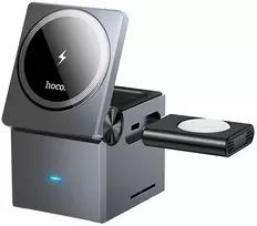 Belaidis įkroviklis Hoco 3in1 (CQ8) (MagSafe) (Phone; Pods; Watch) 15W juodas