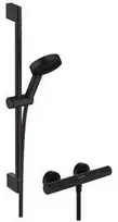 Hansgrohe HG Pulsify Select S - Brusesystem 105 m termostatas ir šepečio atrama 65 cm kilimėlis, juodas