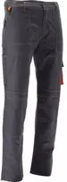 Yato Vyriškos darbo kelnės, dydis 2XL, Doria serija, pilkos ir oranžinės spalvos, 5 kišenės