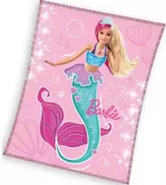 MCU Koc su mikrofibry 130x170 Barbie lalka rožinė 4166 C23