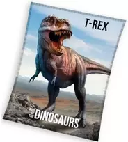 MCU Koc su mikrofibry 130x170 T-rex dinozaur mėlyna 4128 C23