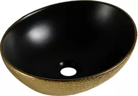 Praustuvas Mexen Elza, Juodas matt/Gold pattern