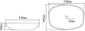 Stiklinis praustuvas Mexen Araks, Gold
