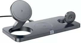Belaidis įkroviklis Hoco 3in1 (CQ22) (MagSafe) (Phone;AirPods;Watch) 15W juodas