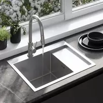 rea Plieninė kriauklė Fin BRUSH NICKEL