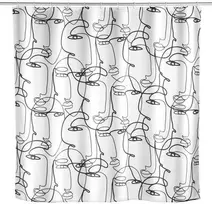 Dušo užuolaidos su pelėsiu apsaugančia danga FACES, 180 x 200 cm, plastikas, WENKO