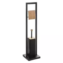 5five Simply Smart Pastatomas juodas metalinis WC šepečio stovas su tualetinio popieriaus laikikliu