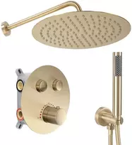 Dušo maišytuvas REA LUNGO MILER new BRUSHED GOLD Termostat