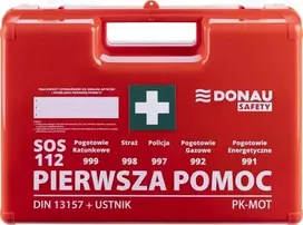 Polska Firma Lenkijos įmonės pirmosios pagalbos rinkinys Donau Safety DIN 13157 (+ kandiklis) dėžutėje