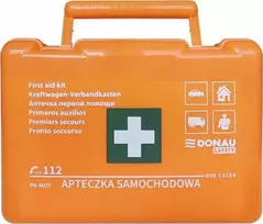 Polska Firma Lenkijos įmonės automobilio pirmosios pagalbos vaistinėlė Donau Safety DIN 13164 dėžutėje