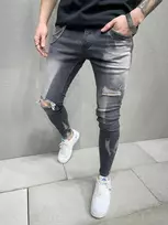 2Y PREMIUM Džinsai Vyrams Pilkas B6991