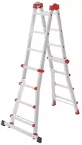 Hailo Universalios kopėčios M80 | aliuminis | 4x4 pakopos