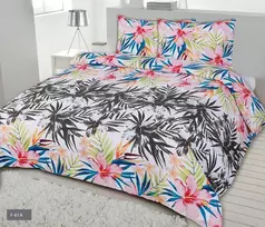 Matex Patalynė flanelinė 200x220 F-61A palmių lapai gėlės rutulys spalvinga