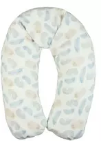 Baby Matex RELAX kruasano pozicionavimo pagalvė 190 cm, ekru spalvos plunksnos, R-45, skirta žindymui, nėštumui, poilsiui
