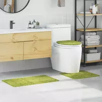 Antisklidus vonios kilimėlių rinkinys 3 pcs Žalia PP