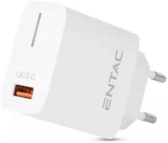 Entac greitas įkroviklis USB-A 18W baltas