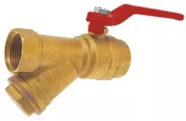 Ferro Vanduo rutulinis vožtuvas su 3/4 colio įstrižu filtru KZF2
