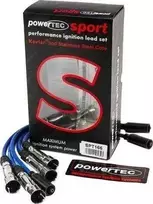 Powertec PowerTEC uždegimo laidai AUDI 80 VW GOLF JETTA PASSAT VENTO 84-99 raudoni