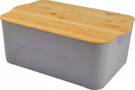 Homea Plastikinė dėžė su bambukiniu dangteliu, 5 l