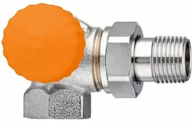 KFA Termostatinis vožtuvas, 90° kampas, 1/2 colio AG x 3/4 colio AG, „Eurocone“, kairysis