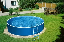 Antžeminis baseinas Azuro 3,60×0,90m, Baltas, LAGOON įdėklas 0,25mm (su lakuotomis kopėčiomis, Skimmfilter 12V)