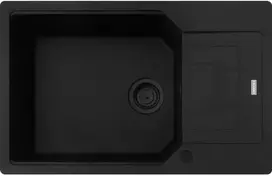 Granitinė plautuvė Franke Urban, UBG 611-78 XL, juoda matinė, juodas ventilis
