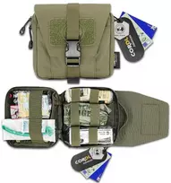 Rhino Rescue CORDURA Standart IFAK-Portable Medical Kit – Antro lygio pirmosios pagalbos medicininė vaistinėlė skirta naudoti mūšio lauke