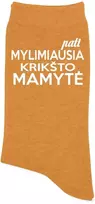 Moteriškos kojinės "Pati mylimiausia Krikšto Mamytė"