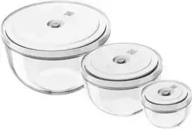ZWILLING FRESH & SAVE 3 stiklinių vakuuminių dubenėlių su dangteliu rinkinys