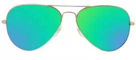 Eu Sandelis Žali aviator akiniai su auksiniu remeliu OK281WZ1