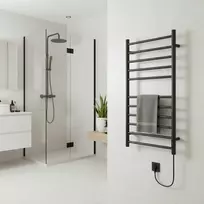 Elektrinis rankšluosčių džiovintuvas Thema Lux BK-109W-10T, juodas, 53 cm x 87 cm, 135 W