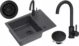 Plautuvė su maišytuvu Quadron GO SMART VERY Juodas, TQ6244GSBLM