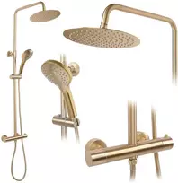 Dušo sistema su termostatu REA Vincent, Brushed Gold