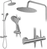 Dušo sistema su termostatu REA Vincent, Brushed Nickel Inox