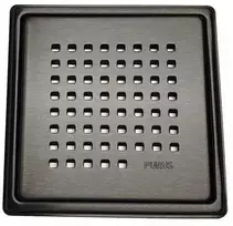 PURUS PVD apdoroto juodo nerūdijančio plieno grotelės ir rėmas, CHESS 150x150 mm