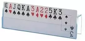 Sundo stalo kortelių stovas permatomas