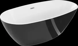 Vonia Mexen Eris, 170x85 cm, Juodas/Baltas+Chrome