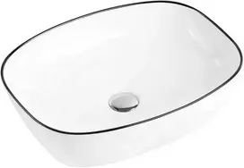 Praustuvas Mexen Lita, 49 cm, Baltas/Juodas