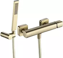 Dušo komplektas su maišytuvu Laveo Tores, Brushed Gold