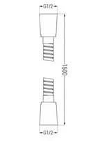 Mexen dušo žarna, 150 cm, auksinis