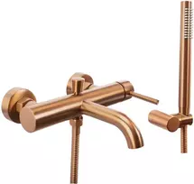 Vonios maišytuvas REA Lungo su dušo komplektu, Brushed Copper