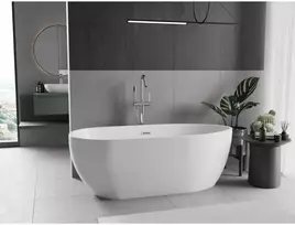 Vonia Mexen Eos, 150 x 75 cm, Baltas + Chrome persipylimas