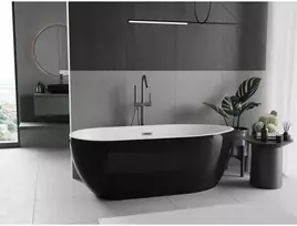 Vonia Mexen Eos, 170 x 75 cm, Baltas/Juodas + Gun metal persipylimas