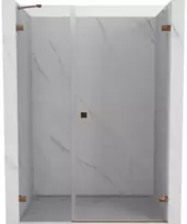 Dušo durys Mexen Lunar-B, dešinė, 120 cm, transparent/rose auksinis