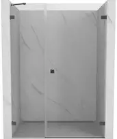 Dušo durys Mexen Lunar-B, dešinė, 135 cm, transparent/brushed gun pilka