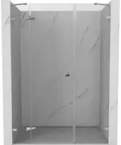 Dušo durys Mexen Lunar, kairinės, 150 cm, transparent/chrome