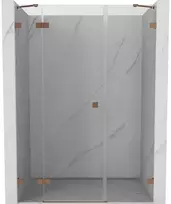 Dušo durys Mexen Lunar, kairinės, 120 cm, transparent/brushed copper