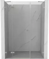 Dušo durys Mexen Lunar, kairinės, 135 cm, transparent/brushed nickel