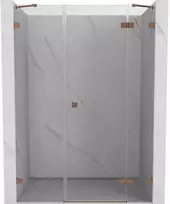 Dušo durys Mexen Lunar, dešininės, 120 cm, transparent/brushed copper